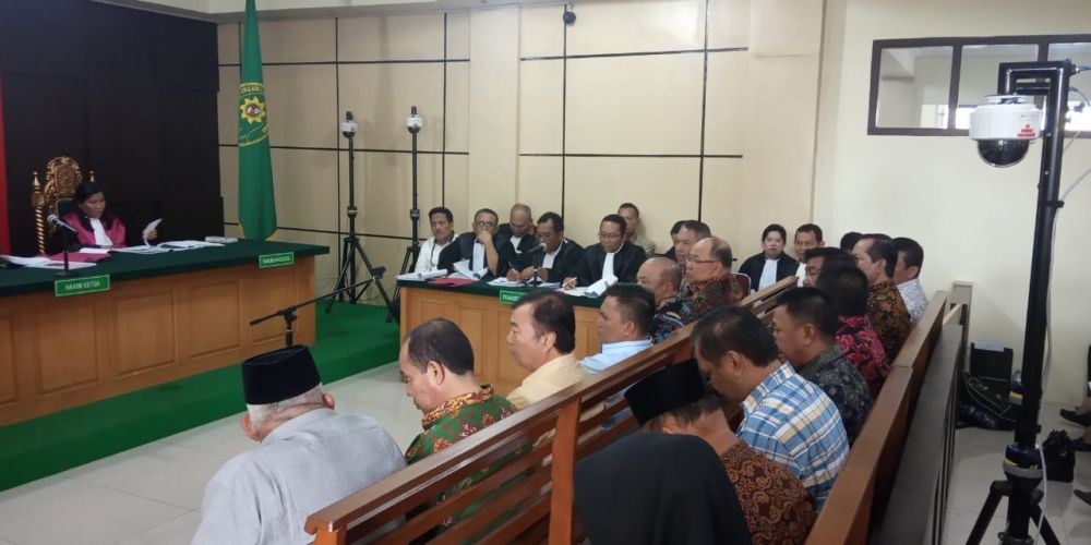 Sidang kasus suap uang Ketok palu RAPBD Provinsi Jambi dengan terdakwa Zainal Abidin, Efendi Hatta dan muhamadiyah.