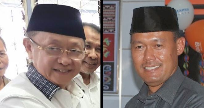Duet Bupati Sarolangun Cek Endra dan Bupati Tebo Sukandar.