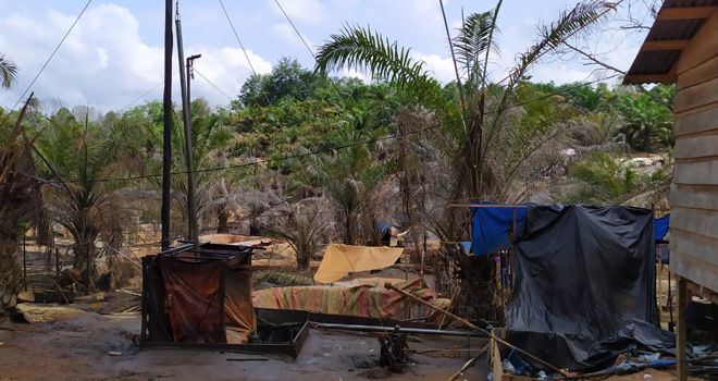Lokasi Illegal Drilling di Kabupaten Batanghari.