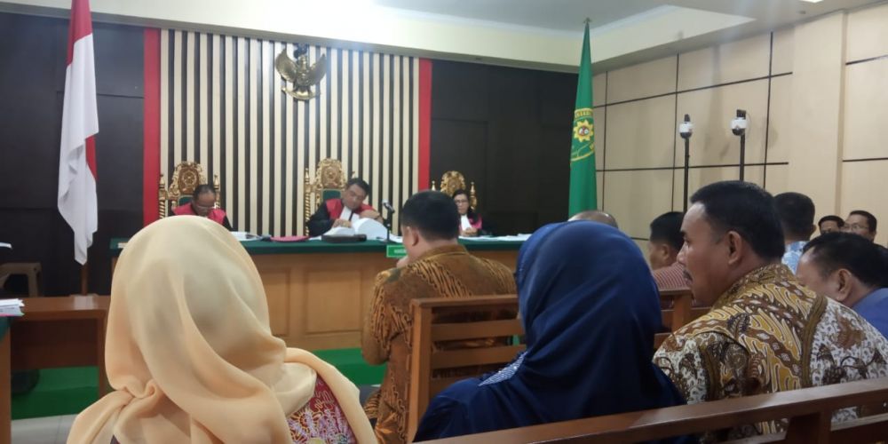 11 orang anggota DPRD Provinai Jambi periode 2014-2018 dihadirkan ke persidangan untuk menjadi saksi kasus ketok palu pengesahaan RAPBD Provinsi Jambi 2017.