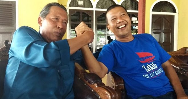 Bupati Tanjabtim Romi menyambangi kediaman Abdullah Sani.