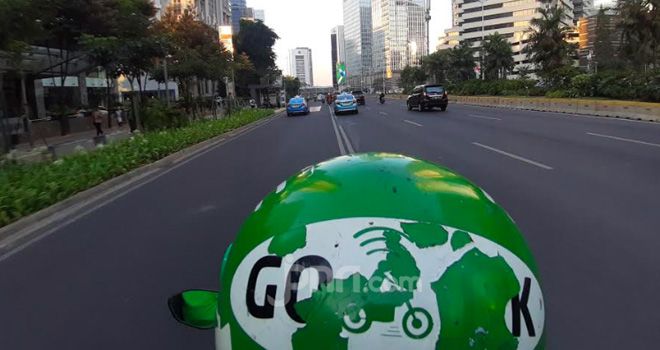 Aplikasi Gojek. 