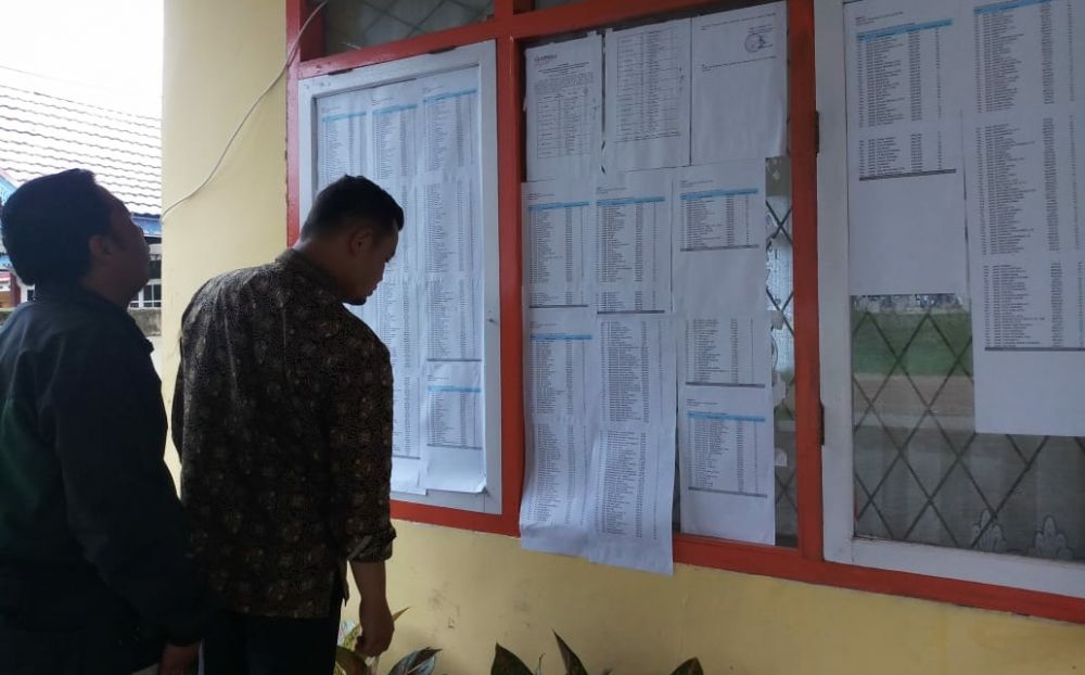 Bawaslu Kerinci mengumumkan secara terbuka hasil nilai CAT tes Panwascam. 