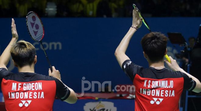 MINIONS: Marcus Fernaldi dan Kevin Sanjaya. 

