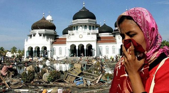 Ilustrasi tsunami aceh.