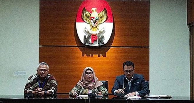 Konferensi pers KPK.