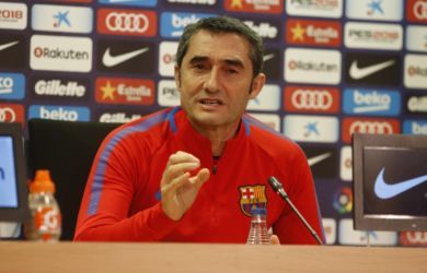 Pelatih Barcelona, Ernesto Valverde.