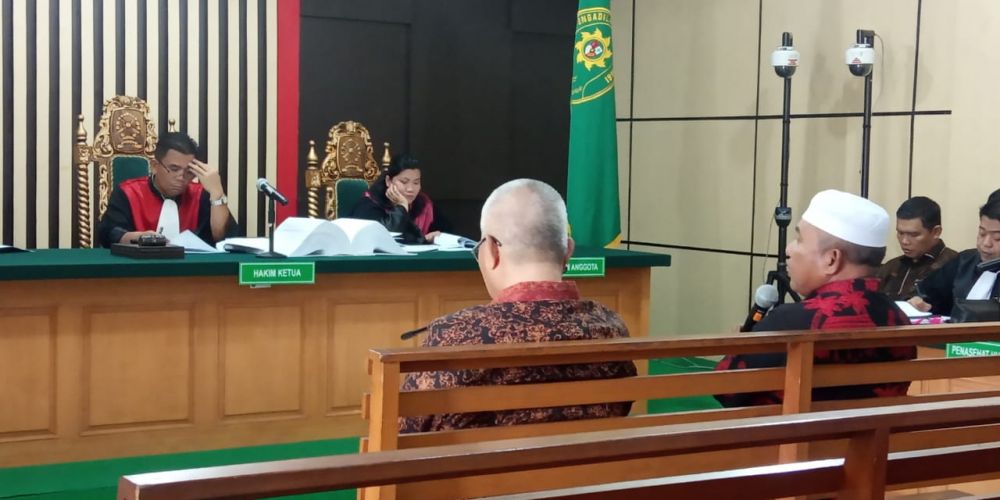 Saipuddin saat menjalani persidangan tiga terdakwa Supardi Nurzain, Gusrizal dan Elhelwi.