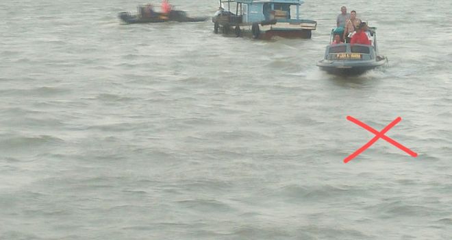 Foto Lokasi tempat tenggelamnya Korban.