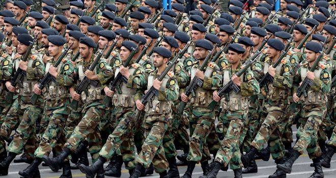 Parade tentara Iran di Tehran pada April 2019. 