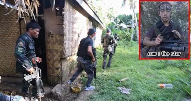 Militer Filipina Saat Melakukan Penyergapan Terhadap Kelompok Abu Sayyaf.