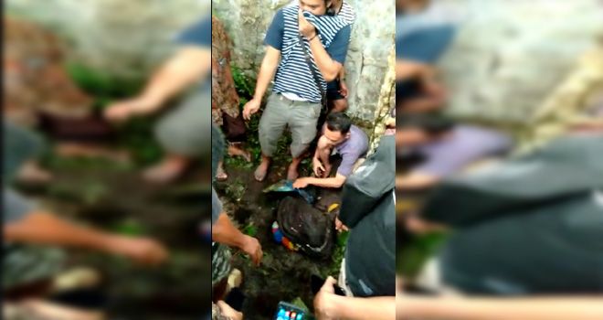 Screnshoot Video Penemuan mayat Bayi.