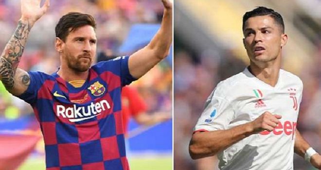 Lionel Messi (Barcelona) dan Cristiano Ronaldo (Juventus).



