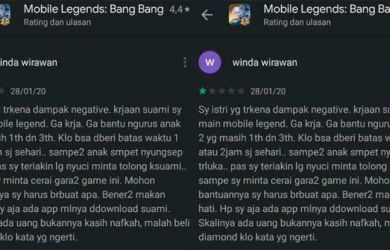 Screnshot Istri yang Curhat Tentang Mobile Legends.
