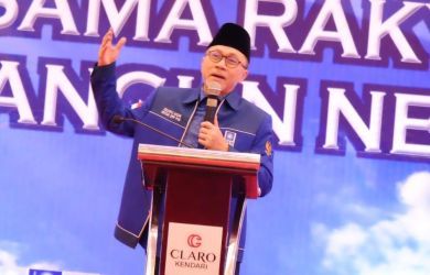 Ketua Umum PAN Zulkifli Hasan di Kongres V PAN di Kendari, Sulawesi Tenggara. 