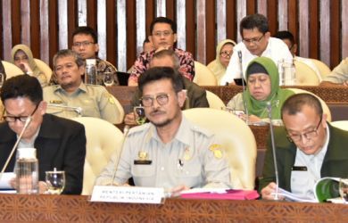 Mentan Syahrul Yasin Limpo beserta jajarannya hadiri rapat Komisi IV DPR RI.