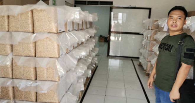 Beras organik PT Pengayom siap ekspor.