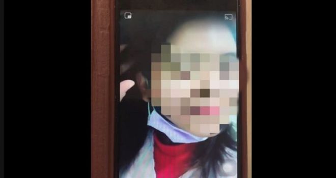 Tangkapan layar TKW yang siarang langsung melalui facebook.