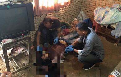 Kondisi korban saat ditemukan polisi.

