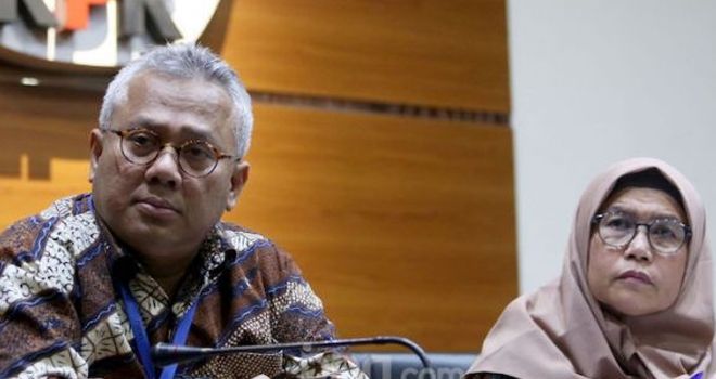 Ketua KPU RI Arief Budiman dan Wakil Ketua KPK, Lili Pintauli Siregar.