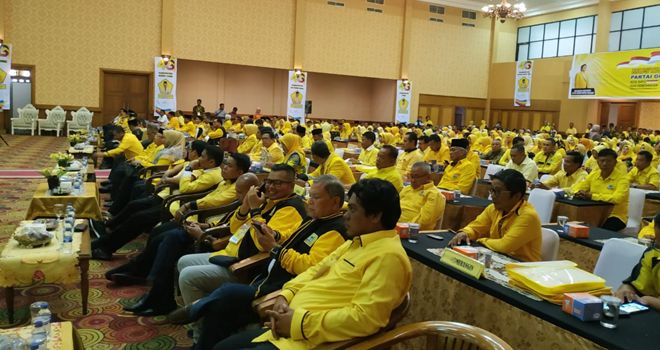 Musyawarah Daerah (Musda) DPD I Golkar Jambi resmi dibuka di Ratu Convention Center (RCC) sore ini, Sabtu (29/2).