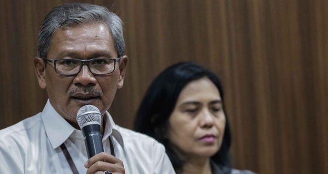 Sekretaris Ditjen P2P Kementerian Kesehatan Achmad Yurianto memberikan keterangan terkait WNI yang sudah positif Virus Corona COVID-19 di Kantor Kementerian Kesehatan, Jakarta, (21/2). Dalam keterangannya, Achmad Yurianto. 