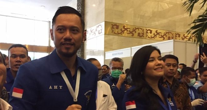 
AHY di Kongres Partai Demokrat.

