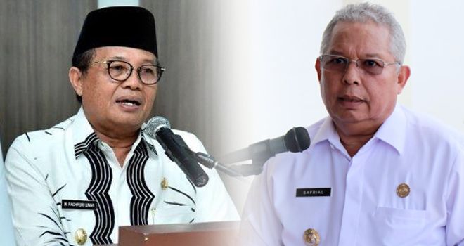 Petana Fachrori Umar dengan Bupati Tanjabbar Safrial.