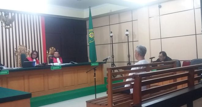 Sidang kasus korupsi pembangunan asrama haji provinsi Jambi dengan tujuh terdakwa digelar di Pengadilan Tipikor Jambi pada Pengadilan Negeri Jambi , Selasa (17/3).