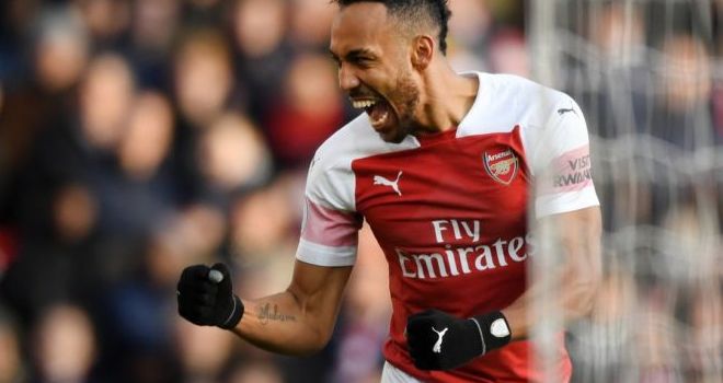Striker Arsenal, Pierre-Emerick Aubameyang.

