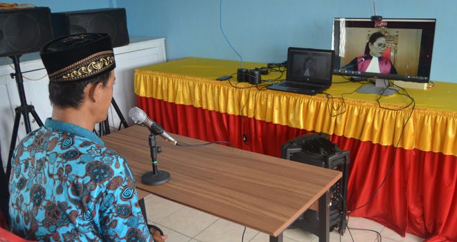 Ilustrasi, Sidang secara online akan mulai diterapkan oleh Kejati Jambi mulai Senin depan.