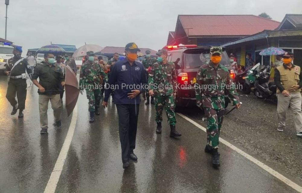 Pererat Koordinasi Penanganan Covid-19, Sekda Munasri Dampingi Kunjungan Danrem 042/Gapu