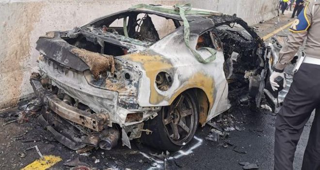 Kondisi Mobil Wakil Kejaksaan pasca  kecelakaan.