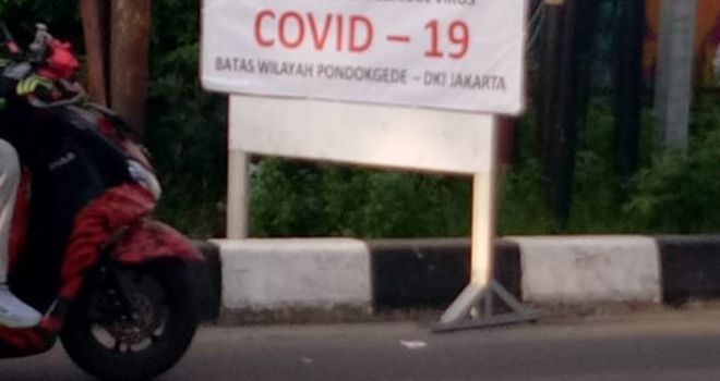 Percobaan psbb di perbatasan jakarta.