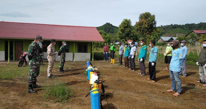 Pemerintah Desa Tanjung Mudo, Kecamatan Jangkat Timur, Kabupaten Merangin bergerak cepat dalam pencegahan covid-19.