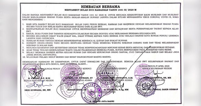 Surat Edaran DPRD Kota Sungai Penuh.