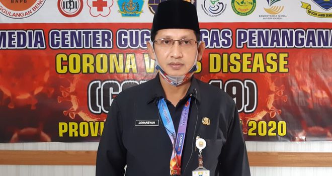 Juru bicara gugus tugas penanganan Covid19 Provinsi Jambi Johansyah.