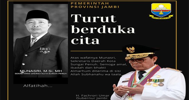 Ucapan Duka, Dari Gubernur Jambi.