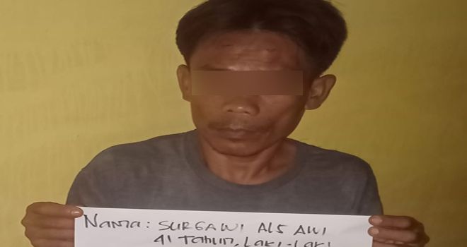 Kurirnya Surgawi (41) warga Kelurahan Tanjung Gedang.