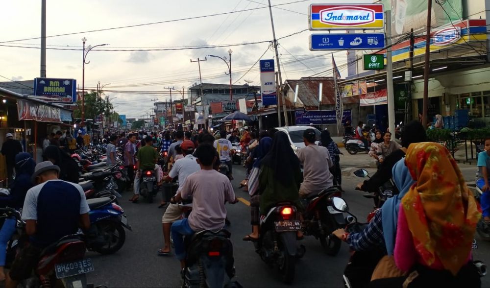 Ini Pemandangan Sabtu Sore di Kualatungkal Saat Wabah Covid19.