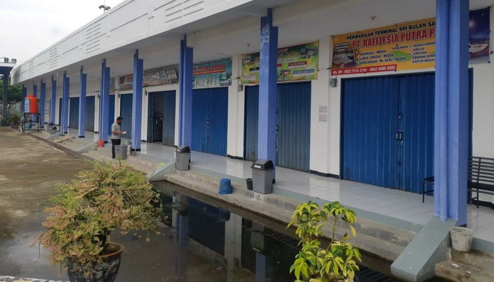 Terminal Sribulan, Sarolangun, tipe A saat ini dalam kondisi sepi.