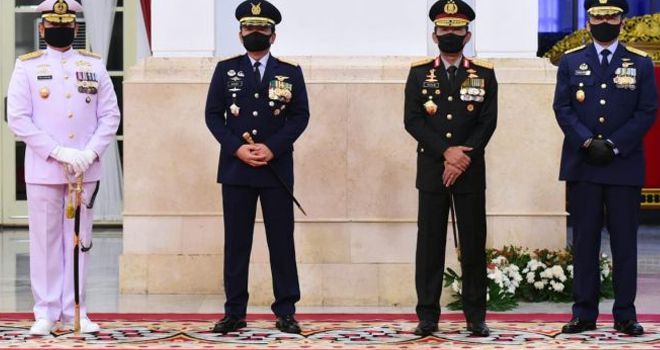 KSAL, KSAD, Kapolri dan KSAU. 


