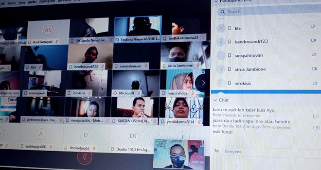 OJK Jambi Gelar Edukasi Keuangan Online untuk Jurnalis.