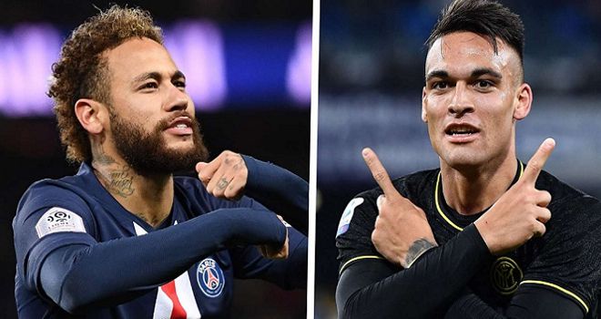 Neymar (PSG) dan Lautaro Martinez (Inter Milan).

