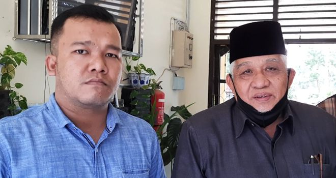 Hasan Ibrahim, koordinator FPHB Bungo usai mengikuti video conference bersama Polda Jambi, Pemkab Bungo dan lintas sektoral pembahasan PETI, Rabu (10/6).