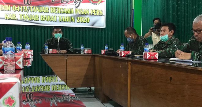 Kodim 0419 Tanjab mengelar coffe morning dengan wartawan dari Tanjung Jabung Barat dan Tanjung Jabung Timur, 