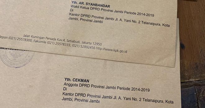 Beredar surat pemanggilan untuk tersangka yakni dalam amplop.