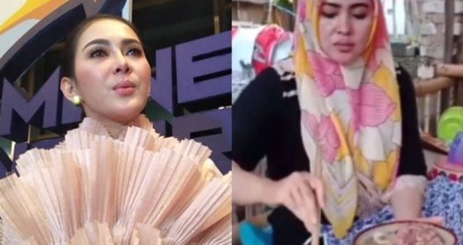 Viral! Wajahnya Mirip Syahrini, Penjual Rujak Ini Mendadak Ramai Pembeli.