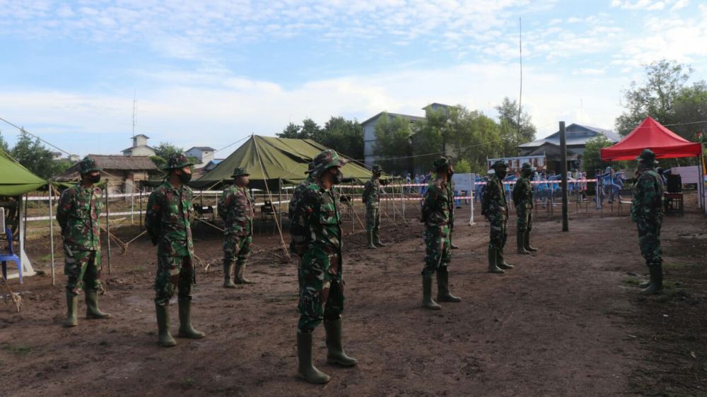 Dansatgas Ingatkan Anggota TMMD Kodim Tanjab untuk Jaga Kesehatan
