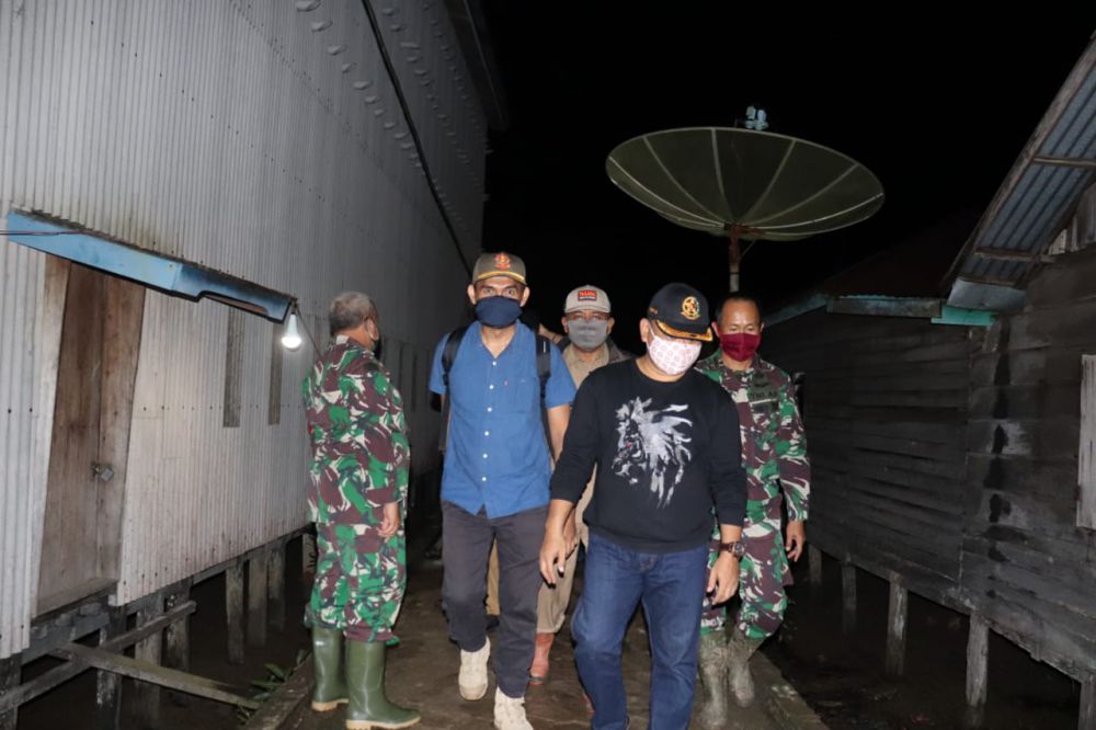 Wadansatgas TMMD Kodim Tanjab Sambut Kedatangan Rombongan dari Pemkab Tanjab Timur